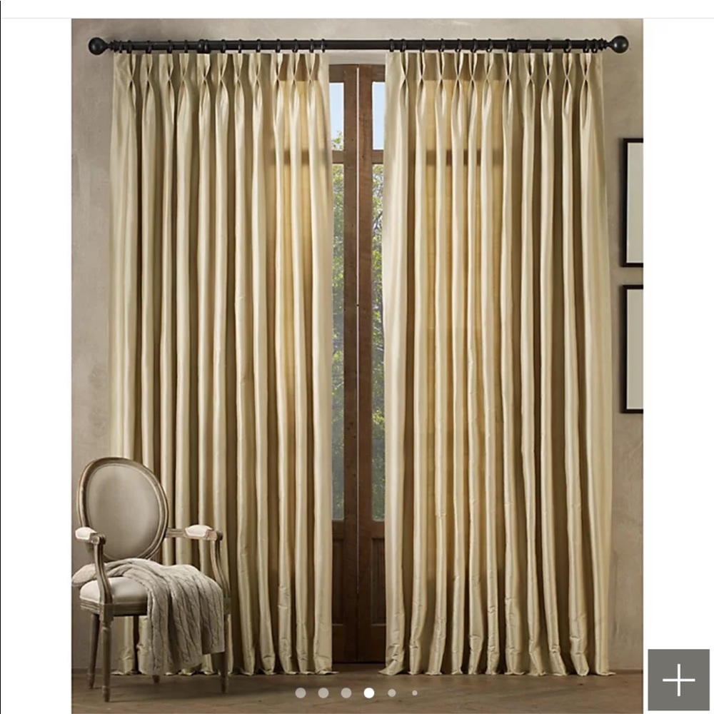 New Restoration hardware Thai silk curtains - Picture 2 of 7